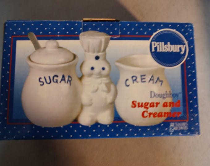 Pillsbury Doughboy Sugar and Creamer