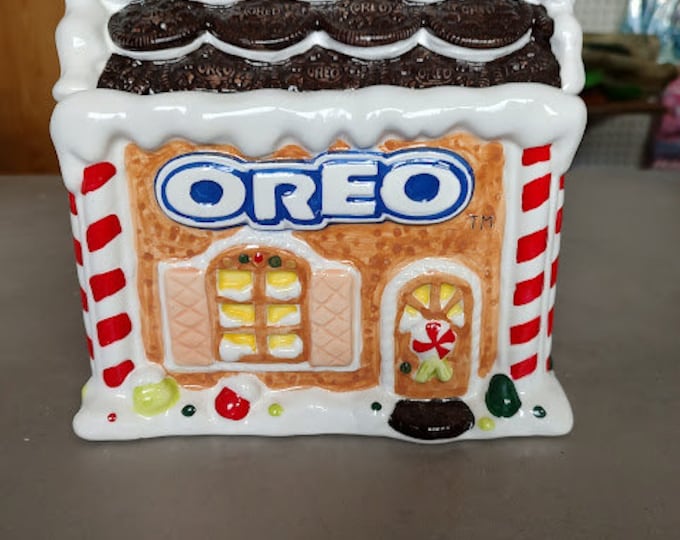 Oreo Christmas Cottage Cookie Jar