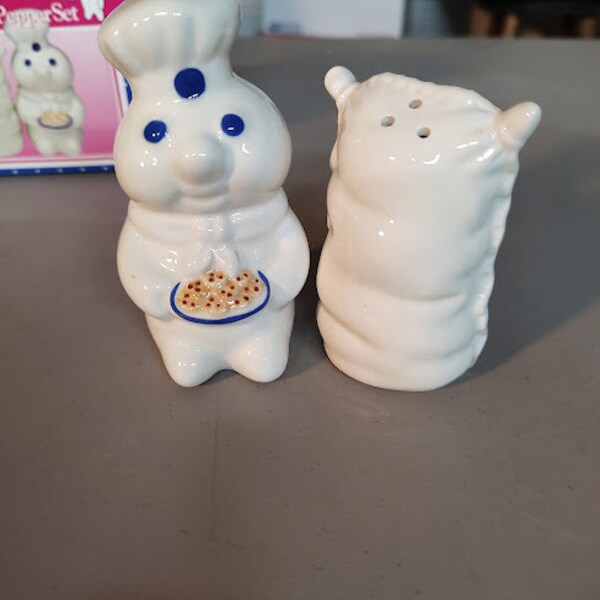 Pillsbury Doughboy and Flour Bag Salt and Pepper set