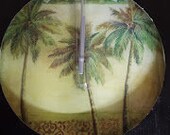 Tropical Glass Clock