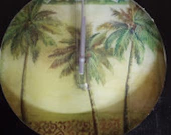 Tropical Glass Clock