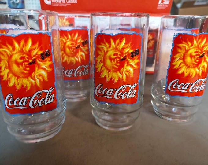 7 Sunshine Coca Cola Glasses