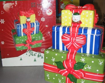 Christmas Presents Cookie Jar