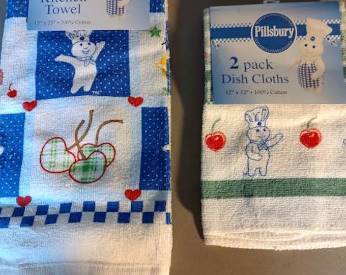 Pillsbury Doughboy Towel and Dish Cloths