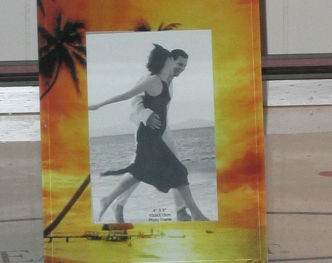 Glass Tropical Photo Frame