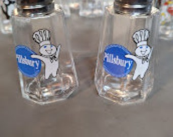 Pillsbury Doughboy Glass Salt and Pepper set