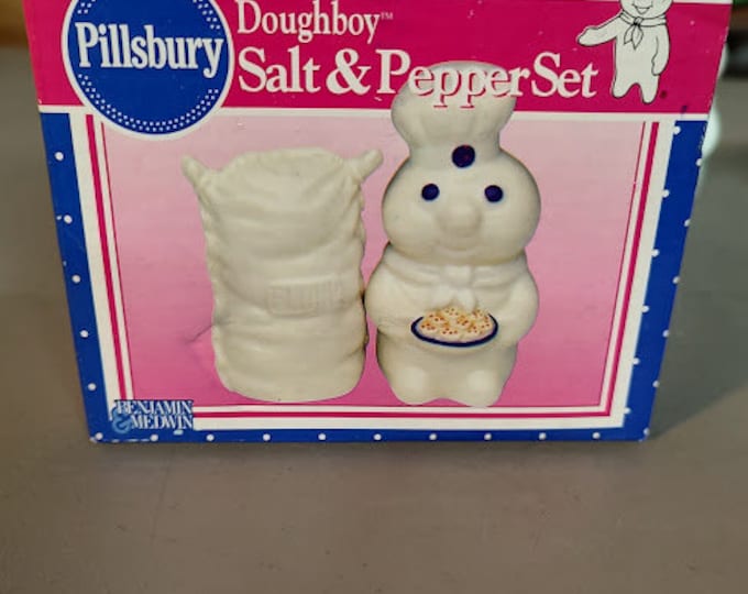 Pillsbury Doughboy and Flour Bag Salt and Pepper set
