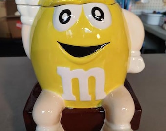 Yellow M & M Cookie Jar