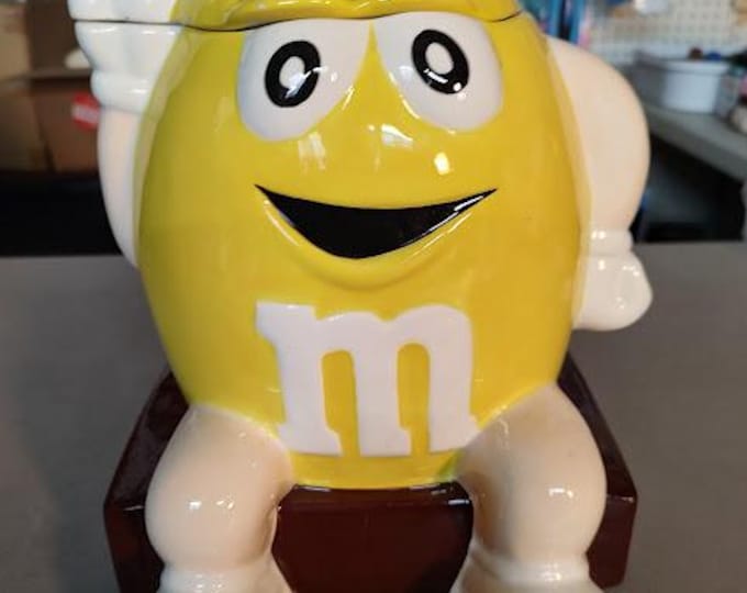 Yellow M & M Cookie Jar