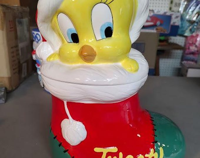 Tweety Christmas Cookie Jar