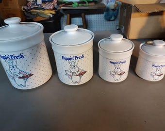 Pillsbury Doughboy Vintage Canister Set