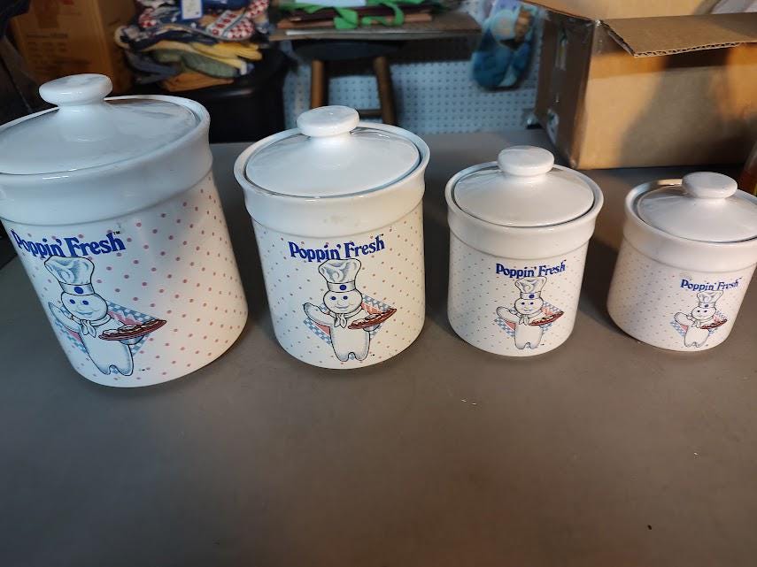 Pillsbury Doughboy Canister Set - Etsy