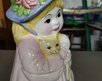Girl with Cat Cookie Jar