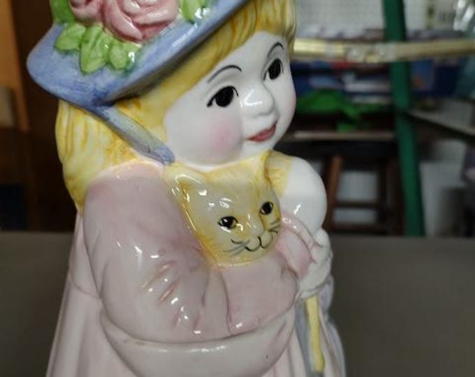Girl with Cat Cookie Jar