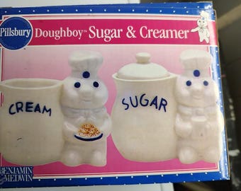 Pillsbury Doughboy Sugar and Creamer