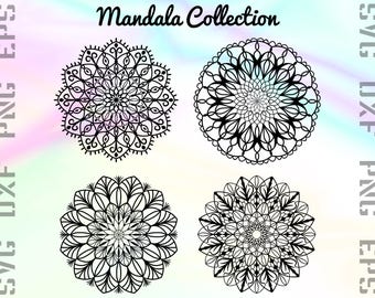 Download Split Mandala SVG Files Mandala Split Dxf Files Mandala | Etsy