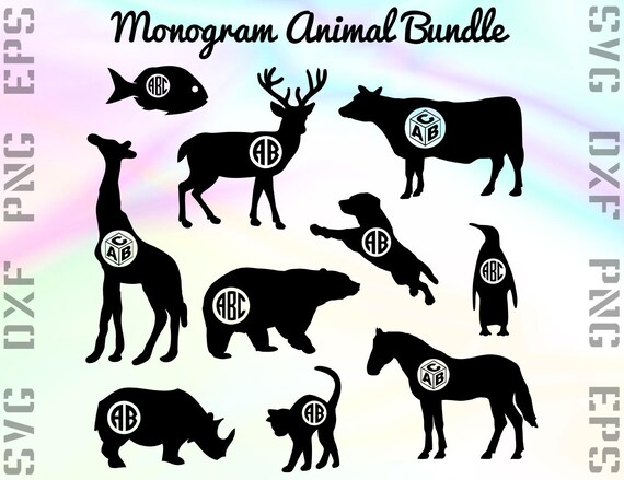 Download Animal Monogram Svg Files Monogram Chevron Dxf Files Etsy