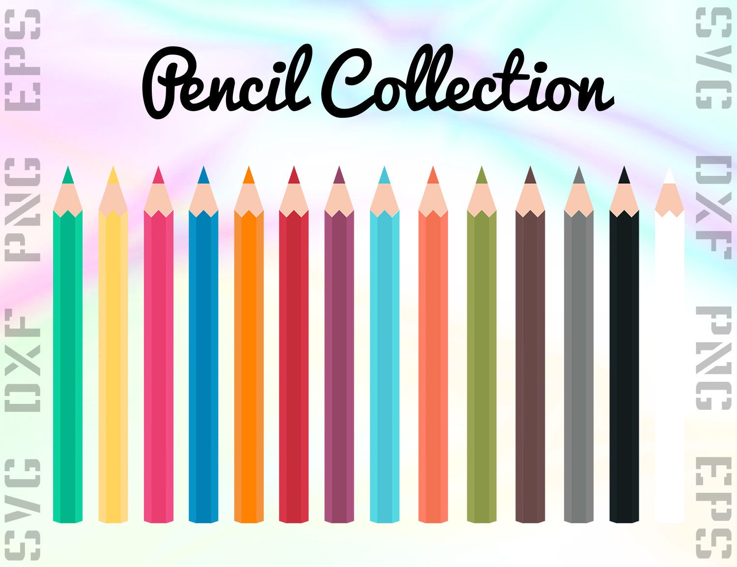 Download Pencil Svg Files Pencil Dxf Files Pencil Clipart Pencil Etsy