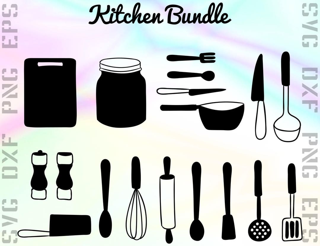 Kitchen SVG Files Kitchen Dxf Files Kitchen Clipart Cook Etsy