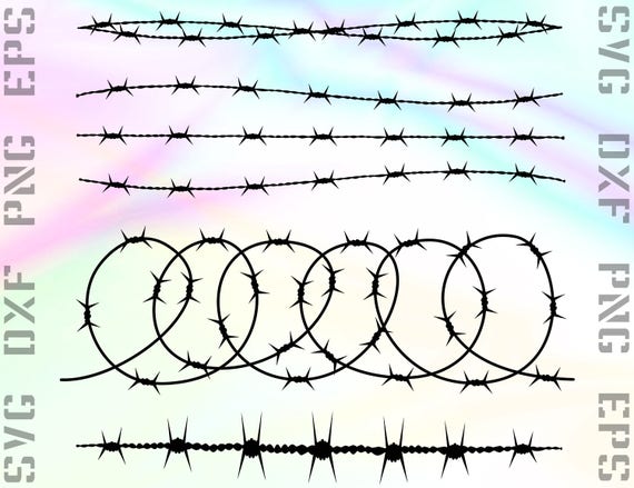 Barb Wire Svg File Barbed Wire Cricut Svg Barb Wire Dxf Etsy