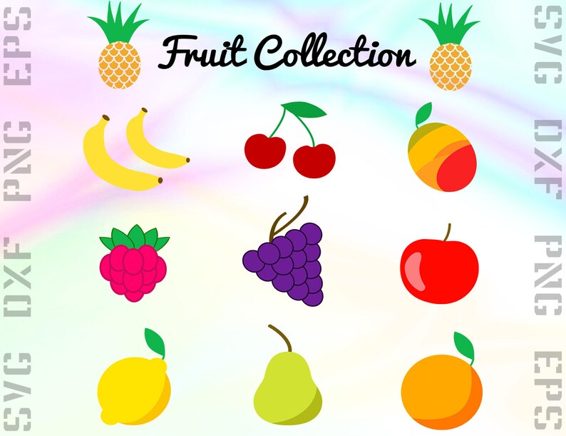 Download Fruit Png Fruit Cut Files Svg Fruit Svg Files Healthy Fruit Dxf Files Fruit Clipart Fruit Cricut Files Dxf Png Eps Vectors Clip Art Image Files Craft Supplies Tools Vadel Com