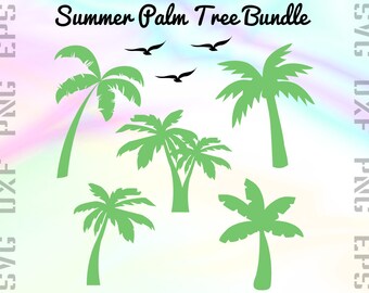 Palm SVG Files - Palm Clipart - Palm Cricut Files - Palm Tree Dxf Files - Palm Tree Cut Files - Tropical Palm Silhouette - Palm Png Files