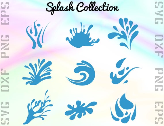 Download Splash Svg Files Water Splash Clipart Splash Cricut Files Etsy