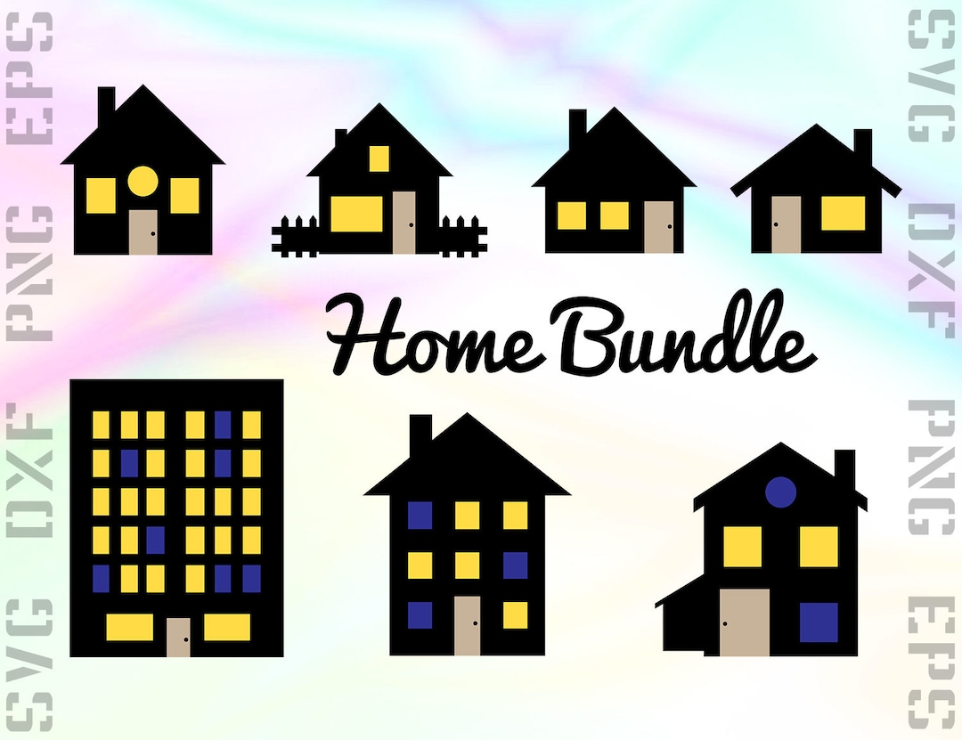 Home SVG Files Home Dxf Files House Clipart House Cricut - Etsy Denmark