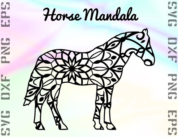 Download Mandala Horse Clipart Horse Cricut File Horse Cut File Svg Dxf Png Eps Vectors