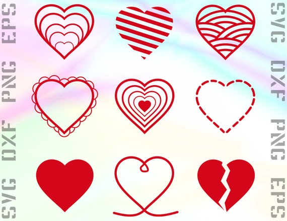 Download Heart Svg File Heart Cricut Svg Heart Clipart Valentine Etsy