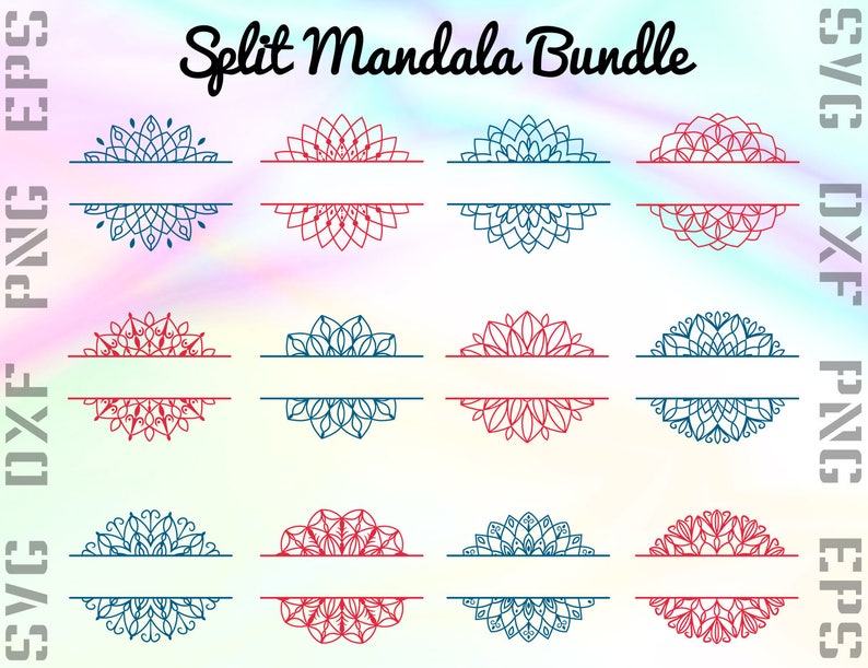Download Mandala Split Clipart Split Mandala Svg Files Mandala Split Cricut Files Mandala Split Cut Files Mandala Split Dxf Files Clip Art Art Collectibles