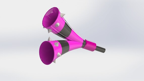 Pokemon Sword Shield Team Yell Vuvuzela Horn 3d Model For Etsy