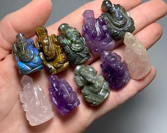 Beautiful Mix Set of Ganesha Crystal Sculptures !!!