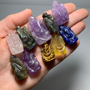 Beautiful Mix Set of Ganesha Crystal Sculptures !!!