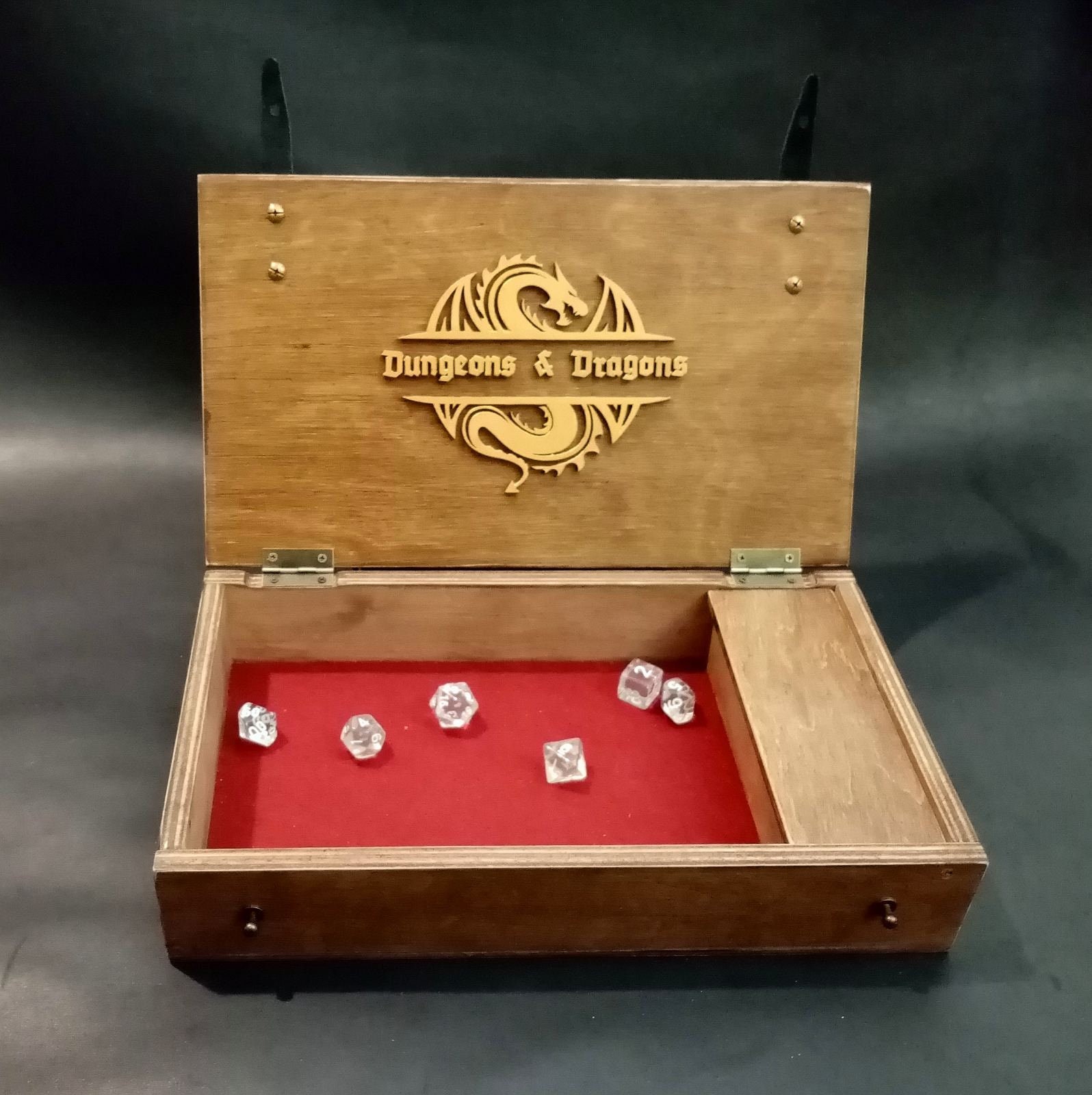 Wooden Dice tray/3D Rustic wood box /Custom gift Etsy