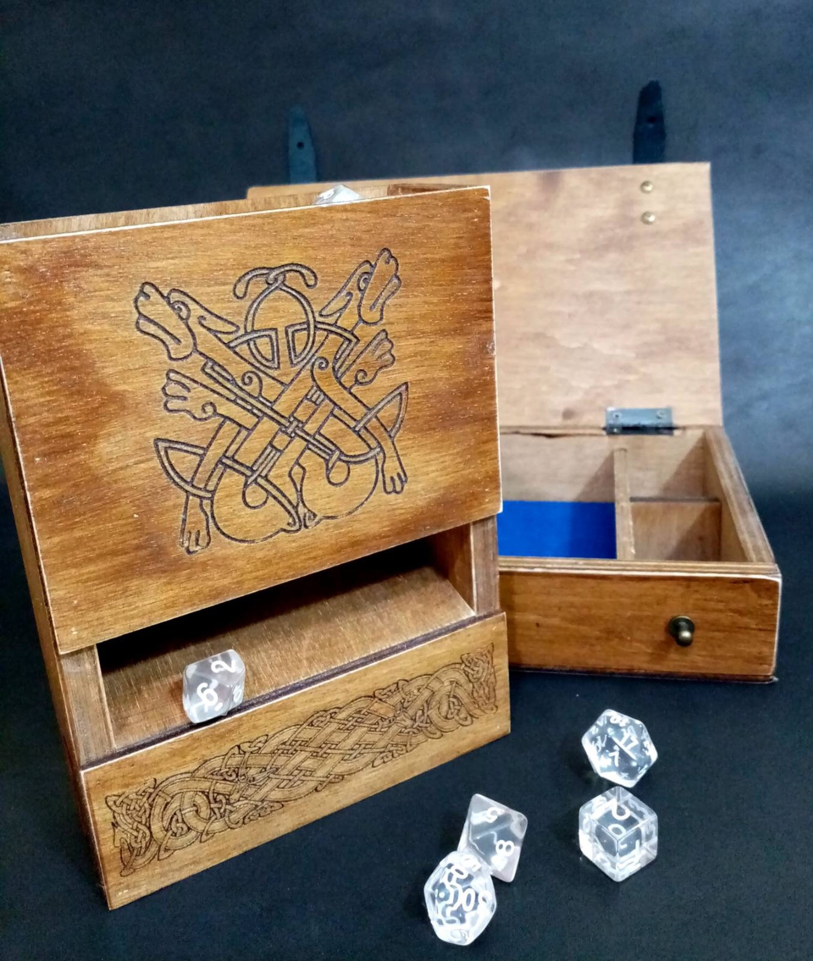 Wooden Dice Tower Custom Engraving Board Game Dice Tower Etsy