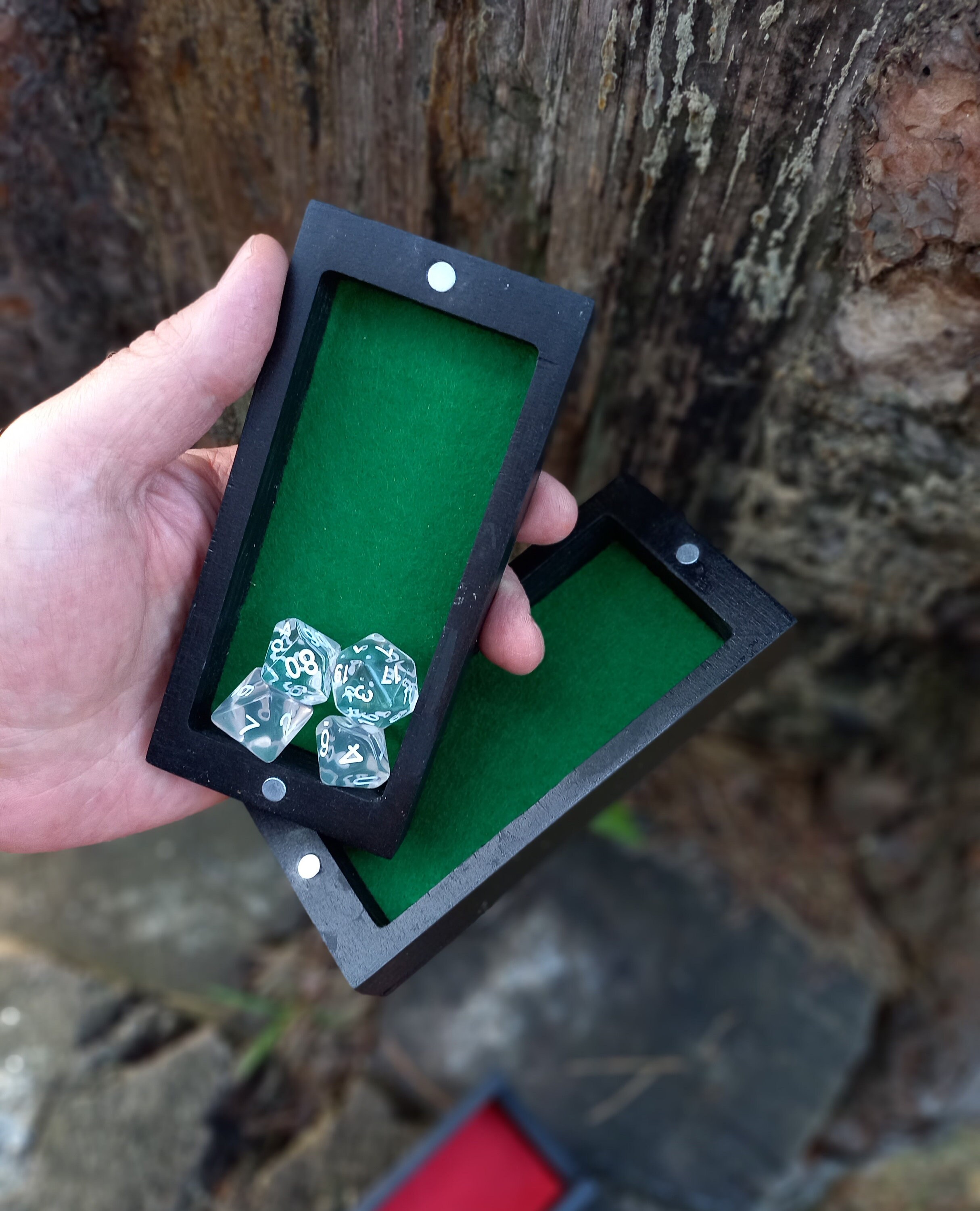 Set Black of the DnD Dice tray / dice tower / dice Etsy