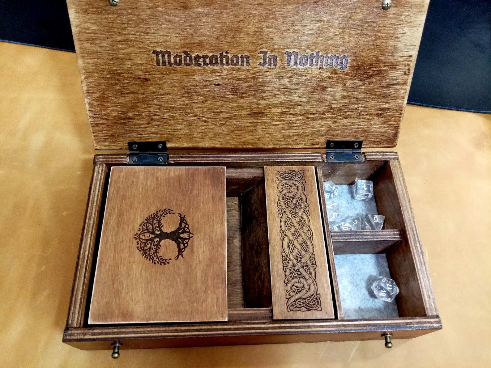 Wooden Dice Tower Custom engraving Board Game Dice Tower Etsy