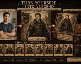 Caja para dados de D&D personalizada / Estuche para dados de rol personalizado a partir de tu foto / Torre de almacenamiento de dados grabada de fantasía, regalo para Dungeon Master