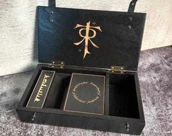 Torre de dados de fantasía con caja de almacenamiento de dados – Juego de rol con dados – Juego de mesa • Inspirado en la aventura – Accesorio para juegos DnD – Regalo de El Señor de los Anillos
