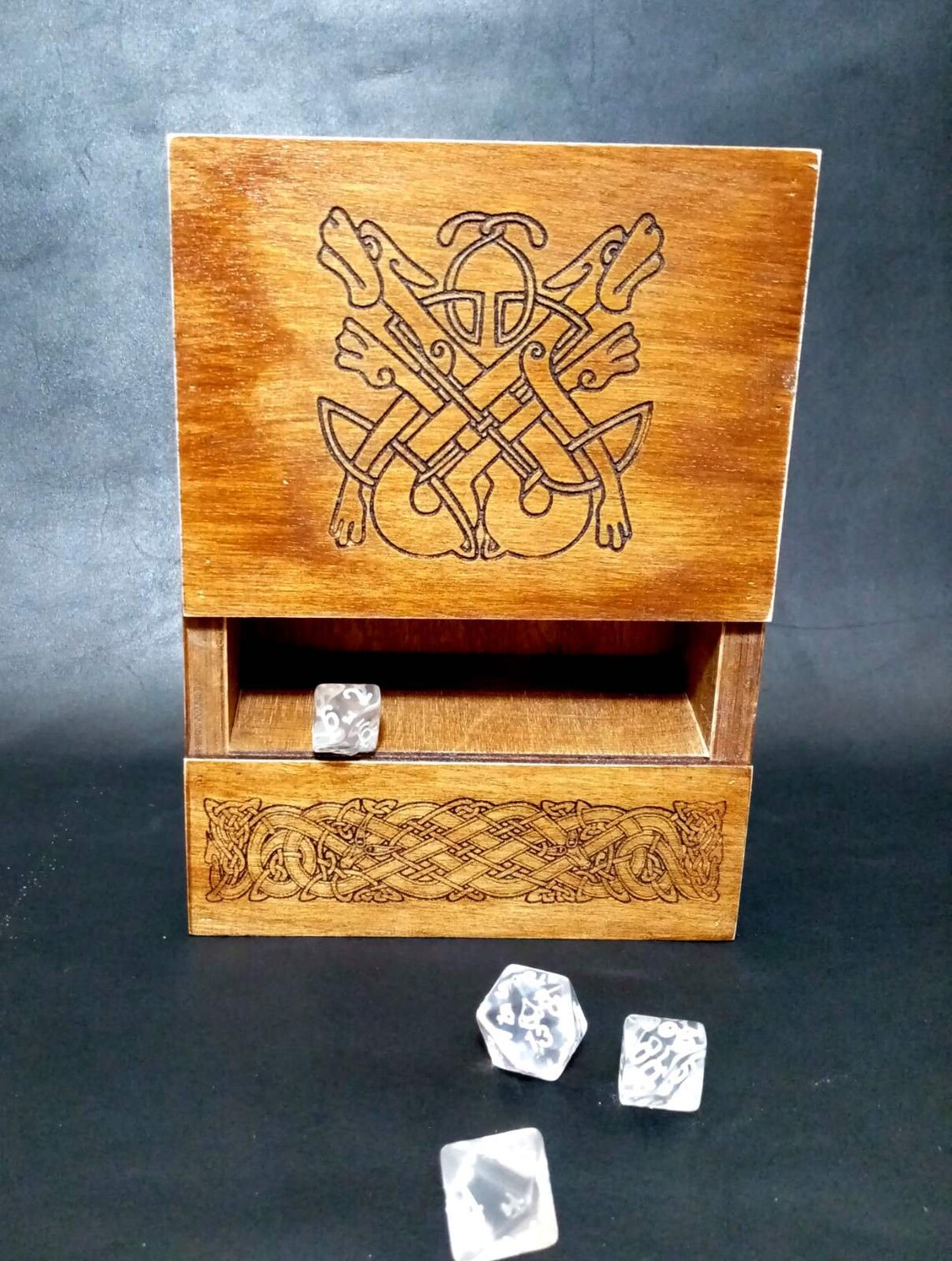 Wooden Dice Tower Custom Engraving Board Game Dice Tower Etsy