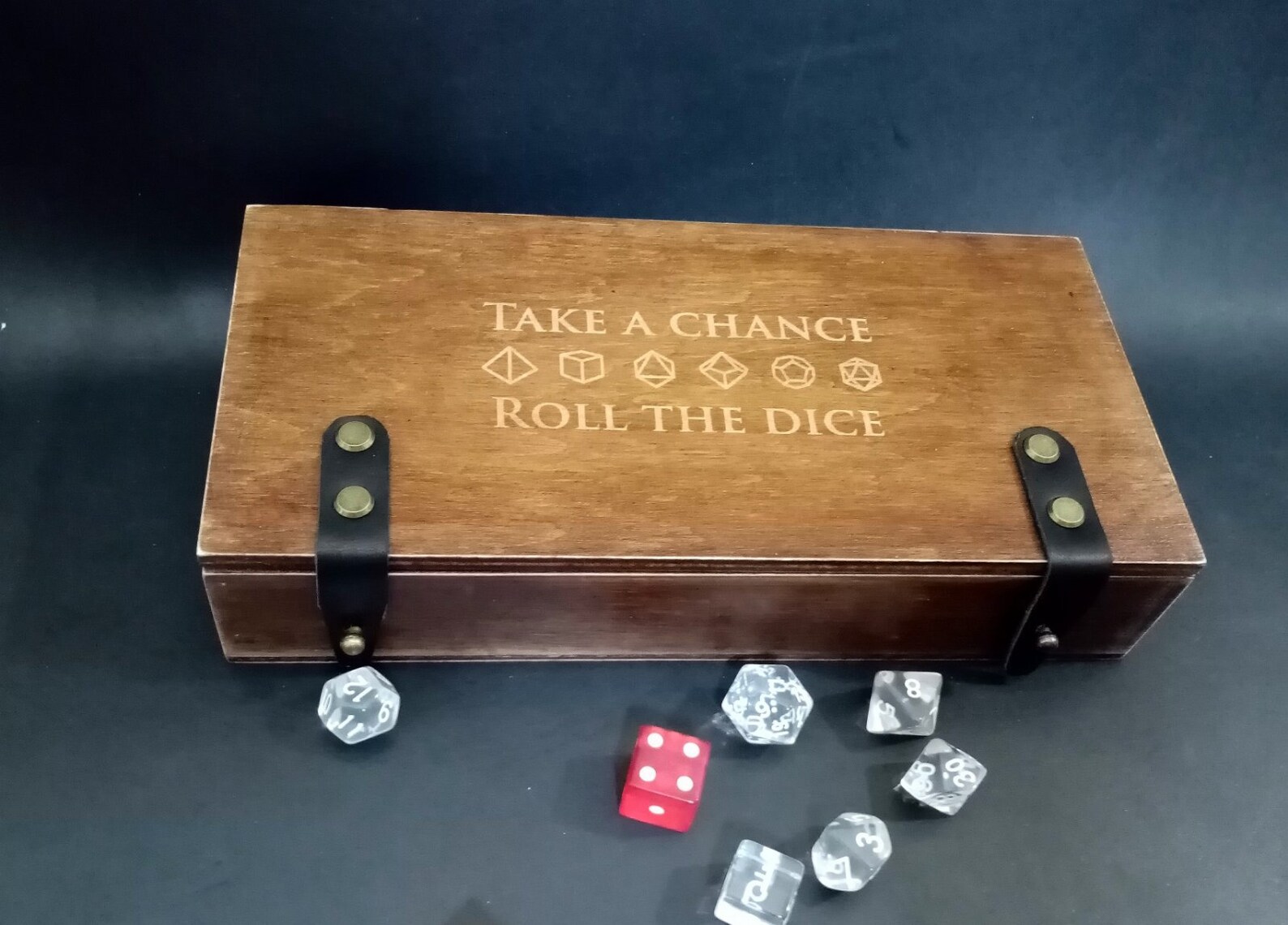 Wooden Dice Tray Set Dice Box Dice Tray Wedding DND Dice Etsy