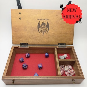Dice Box and Tower Personalized Handmade Vintage Style Palisandr Dice Tray Natural Wooden Custom Quality Engraving Dice Storage Geek&#39;s Dream