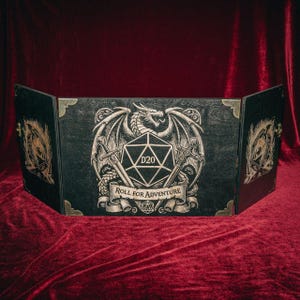 DM Screen Roll for Adventure Wooden Custom Quality Engraved DM Screen Dungeon Master Unique Design Dnd Personalization Engraving DM Screen