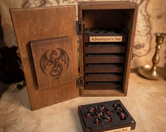 Armario para dados de alta calidad para almacenamiento de dados de D&D, bóveda modular para dados con bandejas magnéticas, organizador de juegos de rol, regalo para Dungeon Master.