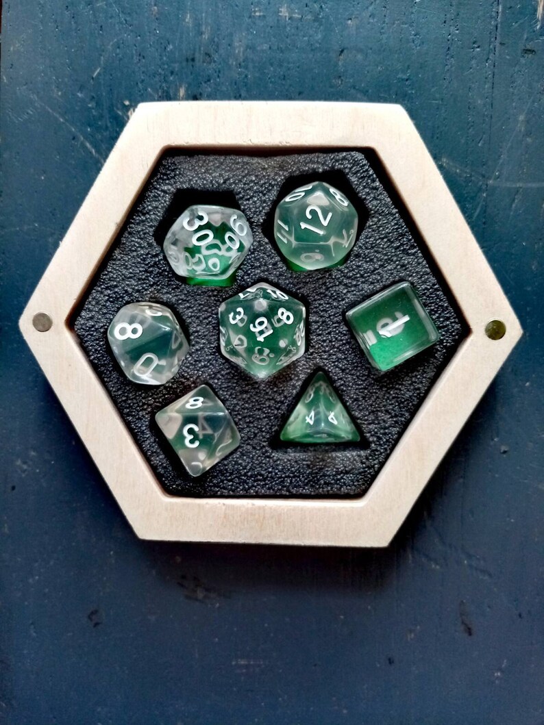 Dice storage box DnD Custom Dice tray Compact dice vault Mini role dnd