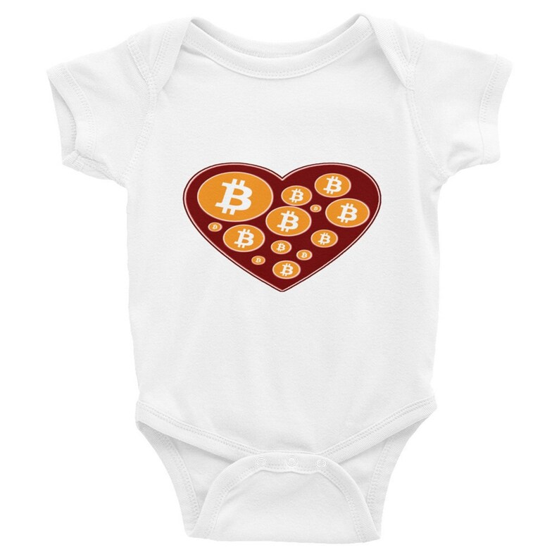 Cryptocurrency Holiday Infant Bodysuit Bitcoin Baby Valentines Day Outfit