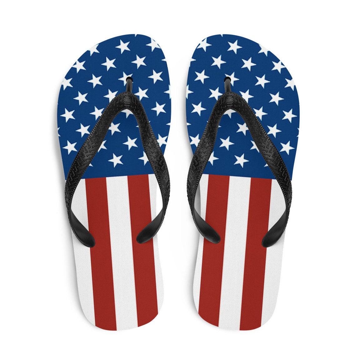 American Flag FlipFlops USA Patriotic Sandals July 4th Red Etsy