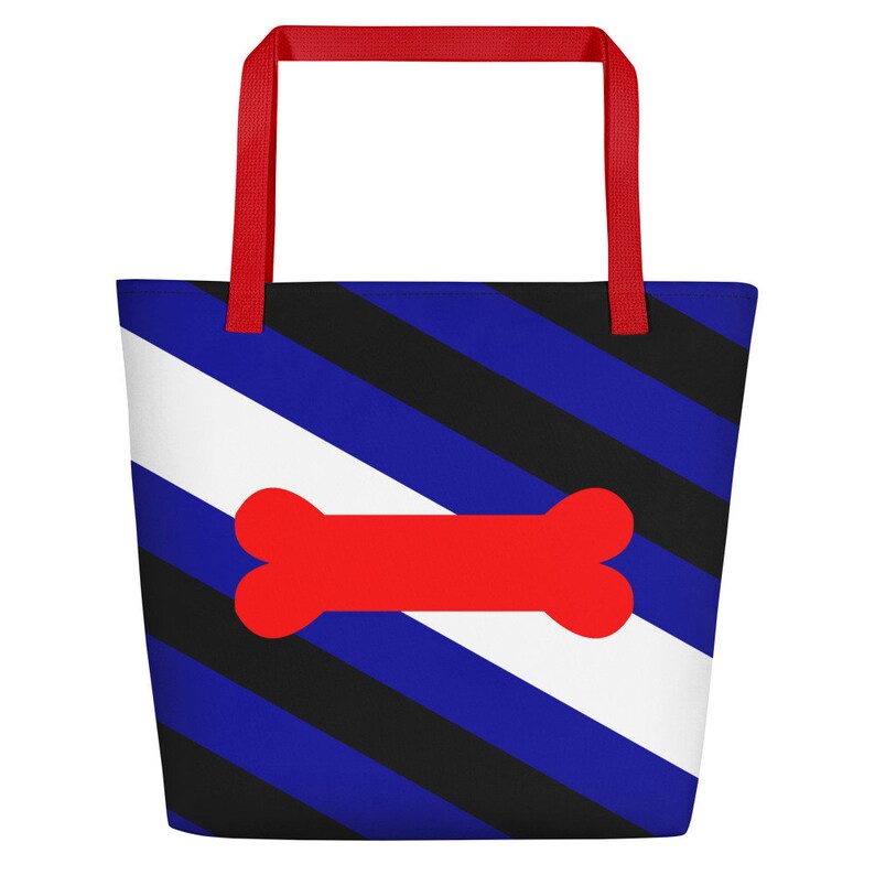 BDSM Leather Pup Fetish Flag Tote Gay Puppy Play Pride Beach Bag
