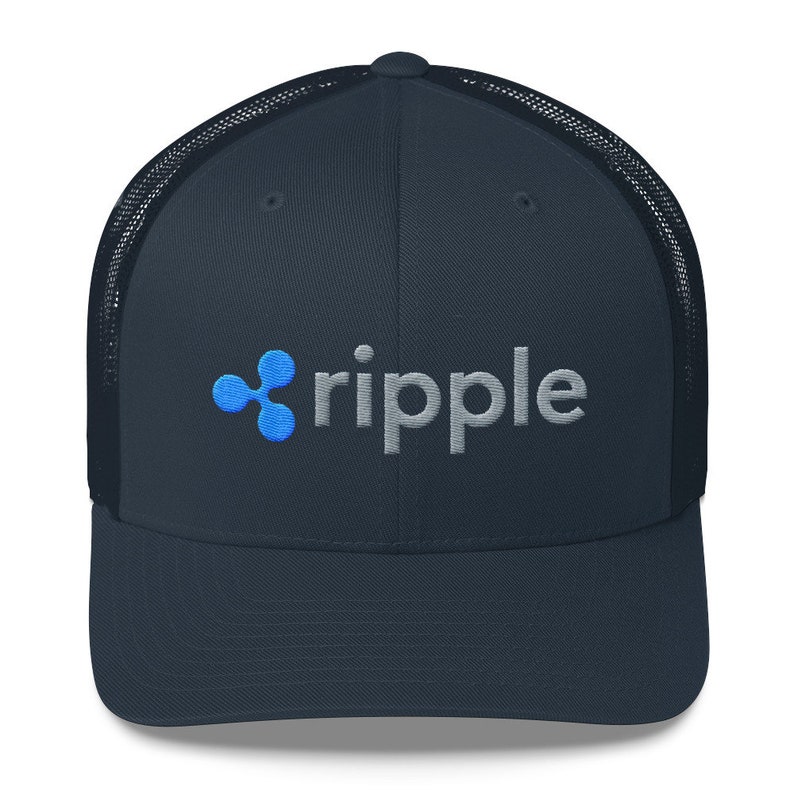Cryptocurrency Merch Trucker Cap Crypto Currency Trader Gift Ripple Logo Snapback Hat